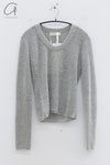 SWAYING 24 Autumn and Winter Low Round Neck Wool Bottoming Shirt SW-SW24AW1T21-QH Light Gray SW24AW1T22